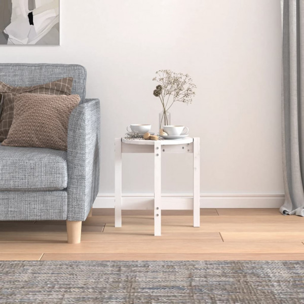 Mesa de centro de madera maciza de pino blanco Ø42.5x45 cm M 3