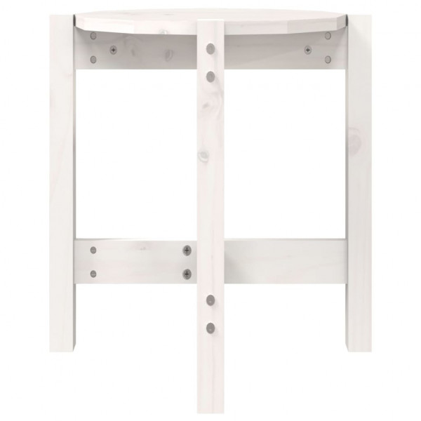 Mesa de centro de madera maciza de pino blanco Ø42.5x45 cm M 5
