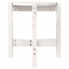 Mesa de centro Ø 42.5x45 cm madeira de pinho maciça branco 5