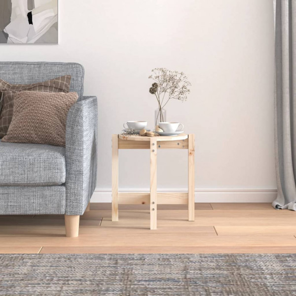 Mesa de centro de madera de pino maciza Ø 42.5x45 cm M 3