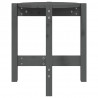 Mesa de centro Ø 42.5x45 cm madeira de pinho maciça cinzento 5