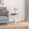 Mesa de centro Ø 52.5x45 cm madeira de pinho maciça branco 1