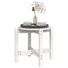 Mesa de centro Ø 52.5x45 cm madeira de pinho maciça branco 4