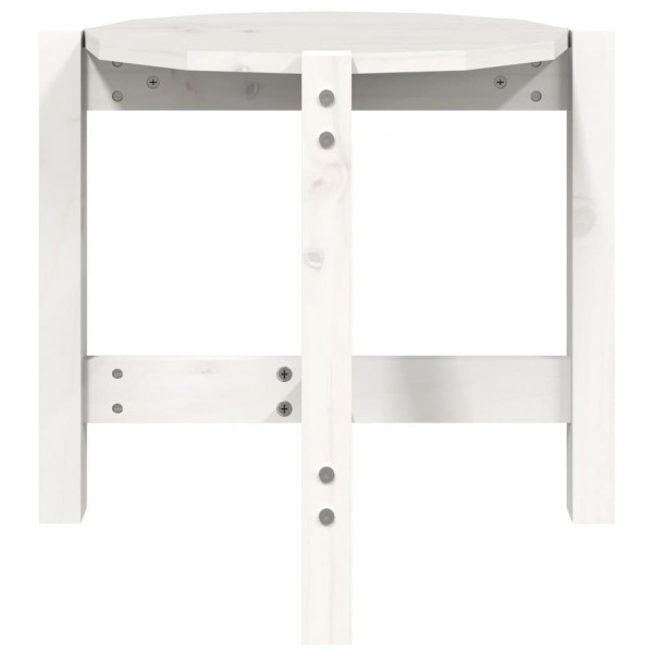 Mesa de centro Ø 52.5x45 cm madeira de pinho maciça branco M 5