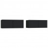 Móveis de TV 2pcs 80x30x30 cm derivados de madeira preto 2