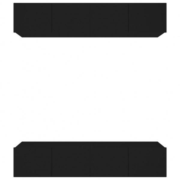 Móveis de TV 4 pcs 80x30x30 cm derivados de madeira preto M 2
