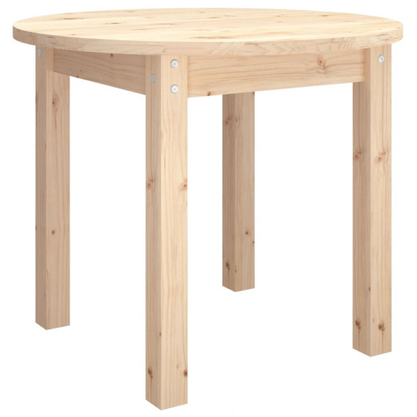 Mesa de centro de madera maciza de pino Ø 55x45 cm M 2