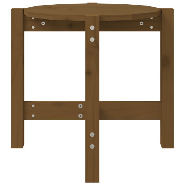 Mesa de centro Ø 52.5x45 cm madeira pinho maciça castanho-mel M 5