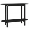 Mesa consola madera maciza de pino negro 110x40x80 cm 2
