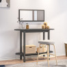 Mesa consola de madera maciza de pino gris 110x40x80 cm 1