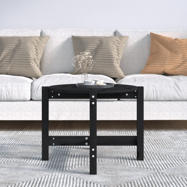 Mesa de centro de madera maciza de pino negro 62.5x45 cm M 3