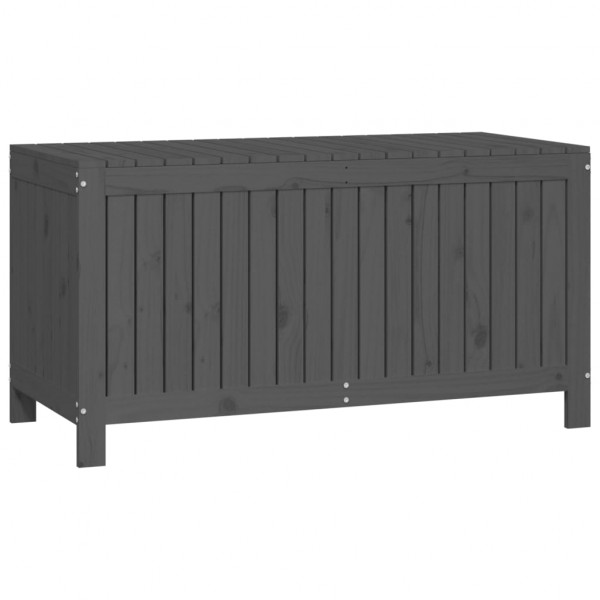 Caixa de arrumação jardim 121x55x64 cm pinho maciço cinzento M 5