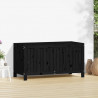 Caixa de arrumação jardim 121x55x64 cm pinho maciço preto 3