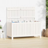Caixa de arrumação jardim 121x55x64 cm pinho maciço branco 1