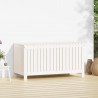 Caixa de arrumação jardim 121x55x64 cm pinho maciço branco 3