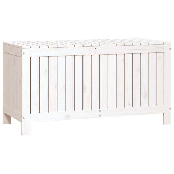 Caixa de arrumação jardim 115x49x60 cm pinho maciço branco M 5