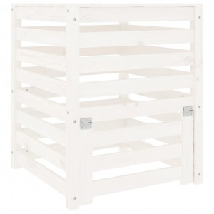Caixote de compostagem 63.5x63.5x77.5cm pinho maciço branco H