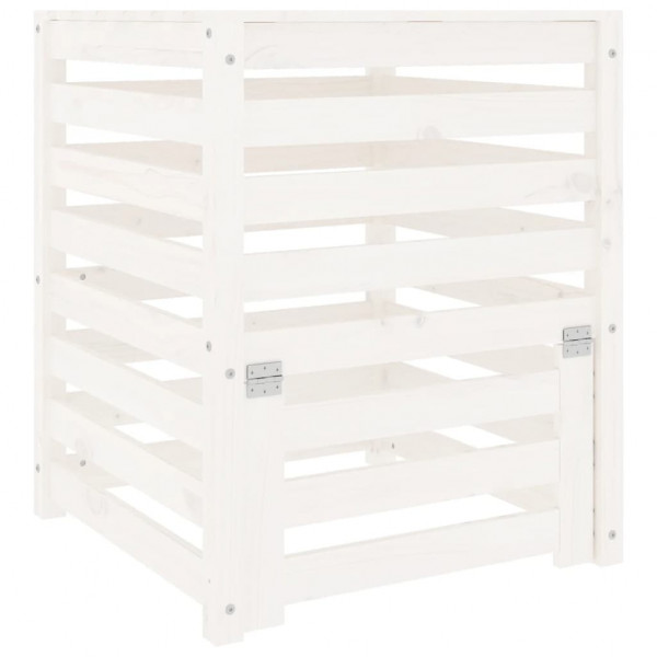 Caixote de compostagem 63.5x63.5x77.5cm pinho maciço branco M 2