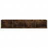 Estante de pared para CD madera color roble ahumado 100x18x18cm 4