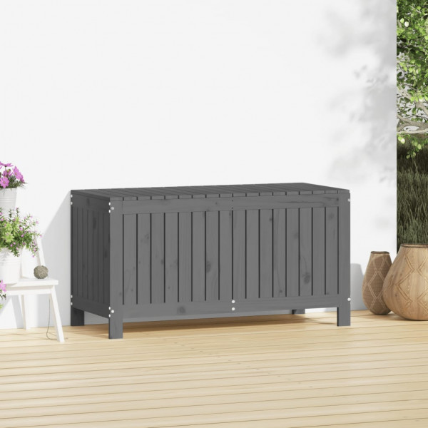 Caja de almacenaje jardín madera de pino gris 115x49x60 cm M 3