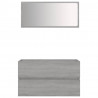 Set de muebles de baño 2 pzas madera contrachapada gris sonoma 2