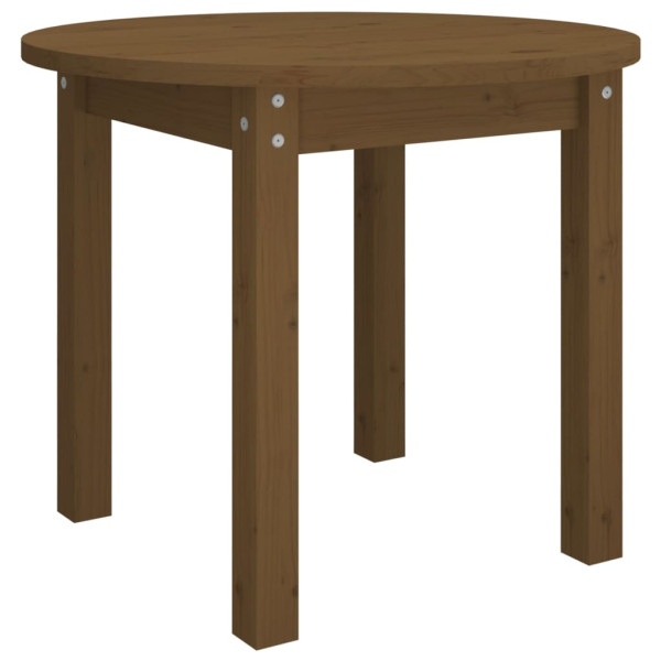 Mesa de centro de madera maciza de pino marrón miel Ø 55x45 cm M 2