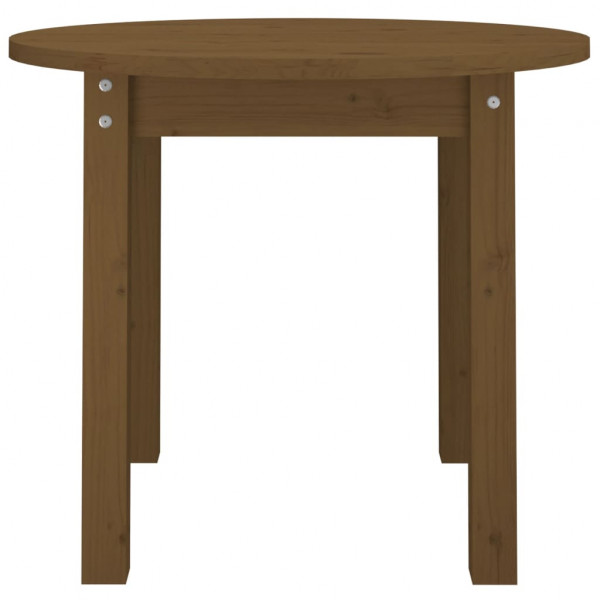 Mesa de centro Ø 55x45 cm madeira pinho maciça castanho-mel M 5