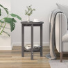 Mesa de centro de madera maciza de pino gris Ø40x60 cm 3