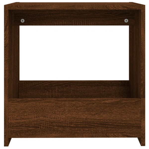 Mesa auxiliar madera contrachapada roble marrón 50x26x50 cm M 4