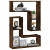 Estantes pared 2 uds madera contrachapada roble humo 50x15x50cm 3