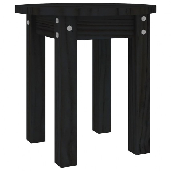 Mesa de centro de madera maciza de pino negro Ø35x35 cm M 2