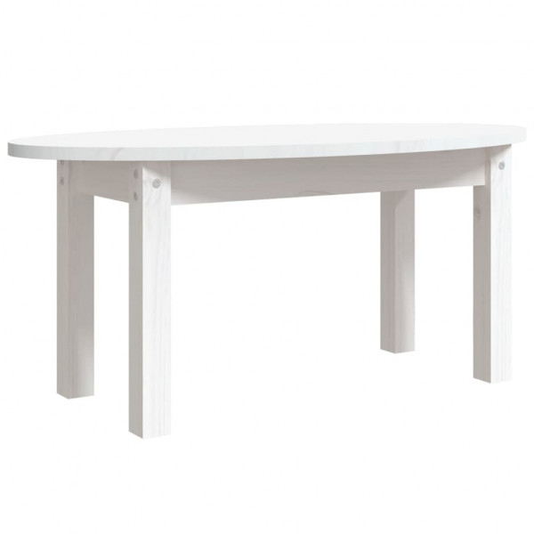 Mesa de centro de madera maciza de pino blanco 80x40x35 cm M 2