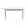 Mesa de centro 80x40x35 cm madeira de pinho maciça branco 5