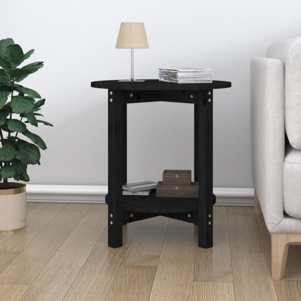 Mesa de centro de madera maciza de pino negro Ø55x60 cm M 3