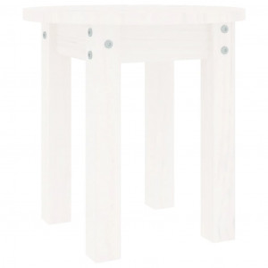 Mesa de centro Ø 35x35 cm madeira de pinho maciça branco H