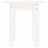 Mesa de centro Ø 35x35 cm madeira de pinho maciça branco 5