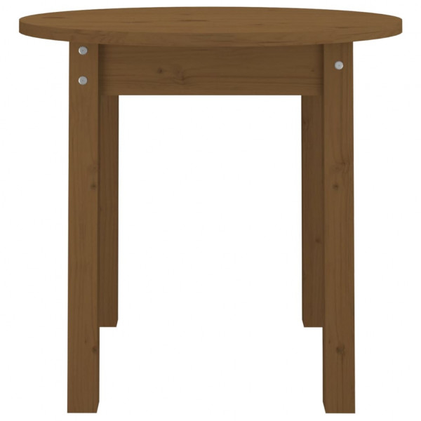 Mesa de centro de madera maciza de pino marrón miel Ø 45x40 cm M 5