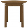 Mesa de centro de madera maciza de pino marrón miel Ø 45x40 cm 5