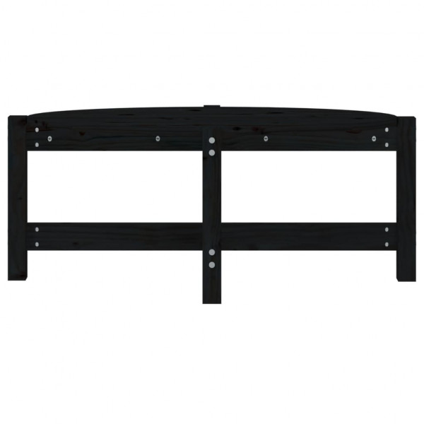 Mesa de centro de madera maciza de pino negro 87x48x35 cm M 5