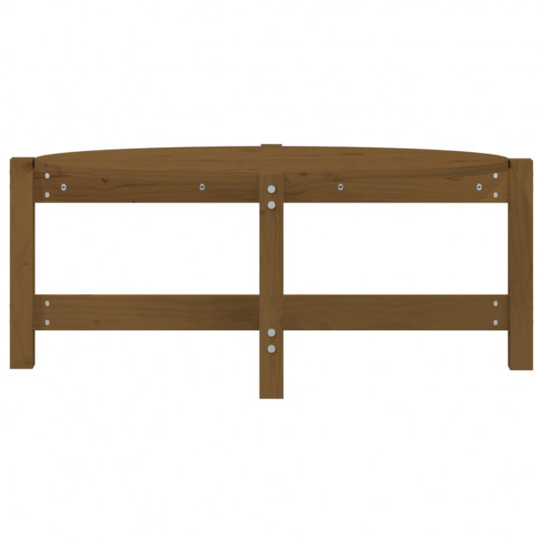 Mesa de centro madera maciza de pino marrón miel 87x48x35 cm M 5