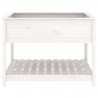 Jardinera de estante madera maciza pino blanca 111.5x111.5x81cm 5