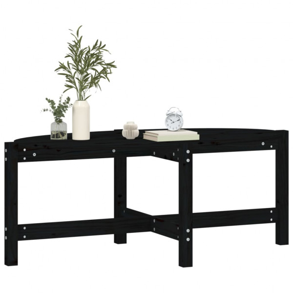 Mesa de centro de madera maciza de pino negro 118x63x45 cm M 4