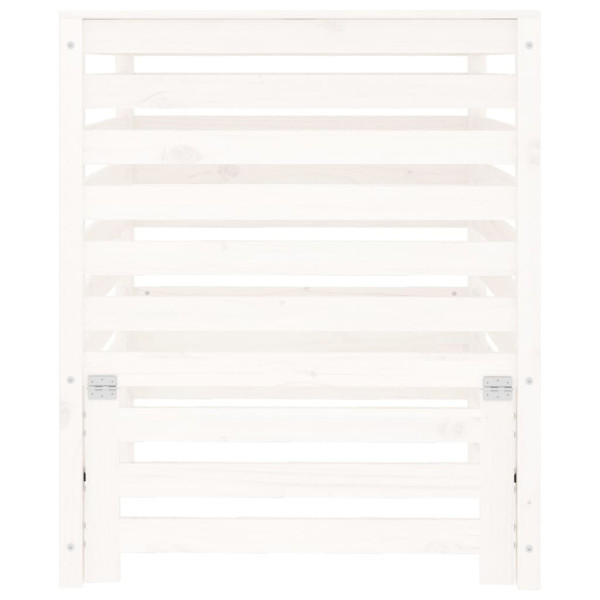 Caixote de compostagem 82.5x82.5x99.5cm pinho maciço branco M 5