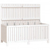 Caixa de arrumação jardim 147x68x64 cm pinho maciço branco 2