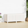 Caixa de arrumação jardim 147x68x64 cm pinho maciço branco 3