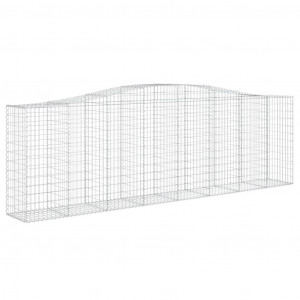 Cesto gabião arqueado 400x50x120/140 cm ferro galvanizado H