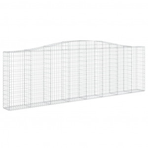 Cesta gaviones forma arco hierro galvanizado 400x30x120/140 cm H