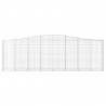 Cesta gaviones forma arco hierro galvanizado 400x30x120/140 cm 3