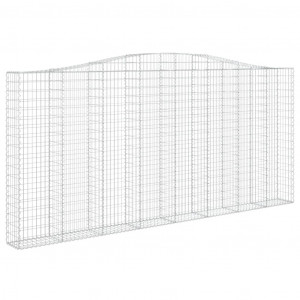 Cesta gaviones forma arco hierro galvanizado 400x30x180/200 cm H