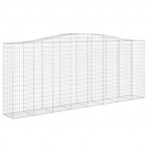 Cesta gaviones forma arco hierro galvanizado 400x50x160/180 cm H